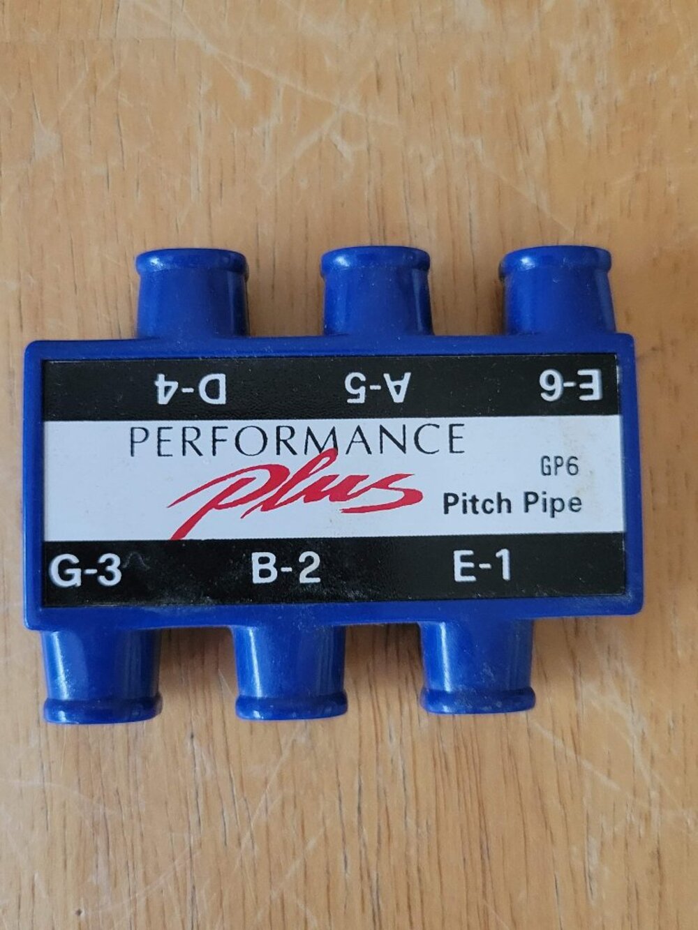 Performance Plus GP6 Guitar Pitch Pipe Tuner 6-Tone E-A-D-G-B-E Blue Plastic